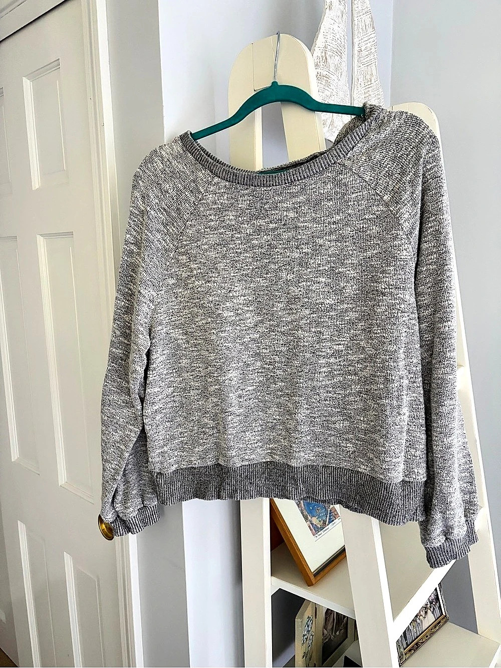 Abercrombie & Fitch Gray Marled Knit Sweater Size L